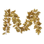 Vickerman FK221672 6' Gold Artificial Gardenia Glitter Garland