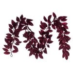 Vickerman FK221872 6' Burgundy Artificial Gardenia Glitter Garland