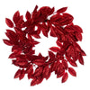 Vickerman FK221724 24" Red Artificial Gardenia Glitter Wreath.