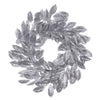 Vickerman FK221424 24" Silver Artificial Gardenia Glitter Wreath.