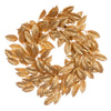 Vickerman FK221624 24" Gold Artificial Gardenia Glitter Wreath.
