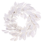 Vickerman FK221324 24" White Artificial Gardenia Snowy Wreath.