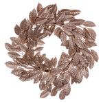 Vickerman FK221524 24" Cafe Latte Artificial Gardenia Glitter Wreath.