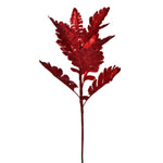 Vickerman FK222719 19" Red Artificial Dusty Miller Glitter Spray 3 Per Bag.