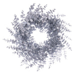 Vickerman FK223524 24" Silver Artificial Eucalyptus Glitter Wreath.