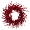 Vickerman FK223824 24" Red Artificial Eucalyptus Glitter Wreath.