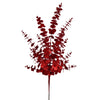Vickerman FK223828 28" Red Artificial Eucalyptus Glitter Spray 2 Per Bag.