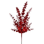 Vickerman FK223828 28" Red Artificial Eucalyptus Glitter Spray 2 Per Bag.