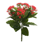 Vickerman FL170101 17.25" Artificial Red Kalanchoe Bush.