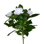 Vickerman FL170311 14.5" Artificial White Polyester Gardenia Flower Bush X 3