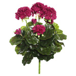 Vickerman FL170503 15.25" Artificial Purple Polyester Geranium Bush.