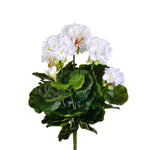 Vickerman FL170504 15.25" Artificial White Polyester Geranium Bush
