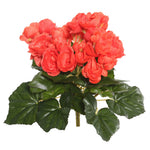 Vickerman FL171001 9.5" Artificial Orange Polyester Begonia Bush.