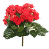 Vickerman FL171002 9.5" Artificial Red Polyester Begonia Bush.