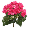 Vickerman FL171003 9.5" Artificial Hot Pink Polyester Begonia Bush.