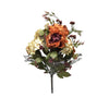 Vickerman FM180602 21" Artificial Dark Orange And Cream Mixed Peony And Hydrangea Bush.
