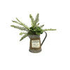 Vickerman FM181401 12" Artificial Green Fern In Rustic Tin.