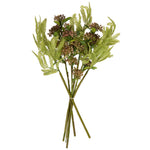 Vickerman FM223003 14" Penny Brown Artificial Wild Berry And Green Fern Bundle 2 Per Bag.