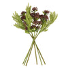 Vickerman FM223005 14" Mahogany Red Artificial Wild Berry And Green Fern Bundle 2 Per Bag.