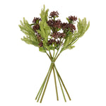 Vickerman FM223005 14" Mahogany Red Artificial Wild Berry And Green Fern Bundle 2 Per Bag.