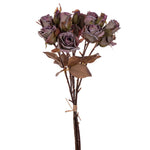 Vickerman FM223217 16.5" Plum Green Artificial Dried Rose Bundle.
