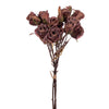 Vickerman FM223219 16.5" Light Orange Artificial Dried Rose Bundle.