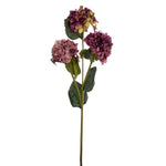 Vickerman FM228067 33" Mauve Artificial Hydrangea Spray With Three Flower Heads 2 Per Bag.