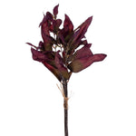 Vickerman FM229923 20" Plum Artificial Dried Leaves Bundle 2 Per Bundle.
