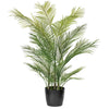 Vickerman FM238560 60" Green Areca Palm Plant. This Is An Artificial Plant In A Black Plastic Pot.