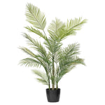 Vickerman FM238570 70.5" Green Areca Palm Plant. This Is An Artificial Plant In A Black Plastic Pot.