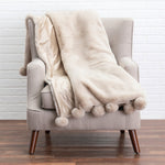 Faux Fur Bed Throw Snow Solid Plush Texture – 60x50" by Cloud9