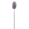 Vickerman FNT220528 28.5" Glitter Artificial Snow Pinecone Stem 3 Per Bag.