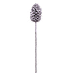 Vickerman FNT220528 28.5" Glitter Artificial Snow Pinecone Stem 3 Per Bag.