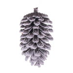Vickerman FNT221305 5" Snowy Glitter Pinecone Ornament 4 Per Bag.