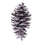 Vickerman FNT221308 8" Snowy Glitter Pinecone Ornament 2 Per Bag.