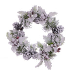 Vickerman FNT223112 12" Artificial Frosted Berry Pinecone And Pine Wreath