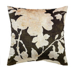 Green Printed Velvet Decorative Pillow – 22" x 22" Floral, Square Nature-Inspired Accent Cushion By Cloud9