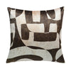 Forest Green and Beige Abstract Pillow – 22" x 22"
