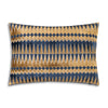 Blue & Gold Geometric Velvet Lumbar Pillow