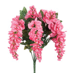 Vickerman FQ172702 19" Artificial Pink Wisteria Bush.