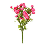 Vickerman FQ190279 18" Artificial Pink Ranunculus Bush.