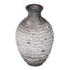 Vickerman FQ191706 6.5" Gray Terracotta Vase. This Pot Is The Perfect Addition To Any Modern Decor. 100% Terra Cotta