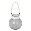 Vickerman FQ195910 10" Glass Jar With White Rope Handle