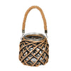 Vickerman FQ196007 7" Glass Jar In Woven Jute Handle