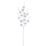 Vickerman FQ220511 33" White Metal Jingle Bell Spray 2 Per Bag