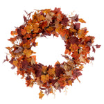 Vickerman FQ220722 22" Artificial Orange Fall Maple Leaf Wreath.