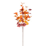 Vickerman FQ221134 34" Artificial Orange Fall Maple Leaf Spray 2 Per Bag.