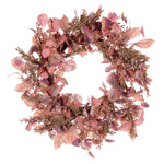 Vickerman FQ221522 22" Dusty Rose Artificial Fall Eucalyptus And Berry Wreath