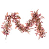 Vickerman FQ221560 5' Dusty Rose Artificial Fall Eucalyptus And Berry Garland
