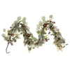 Vickerman FQ222160 5' Artificial Winter Cedar Pinecone Eucalyptus And Brown Jingle Bell Garland